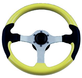 Uflex spargiys steering whl-yellow-blk grips