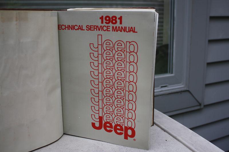 1981 jeep technical service manual - hardbound, excellent condition