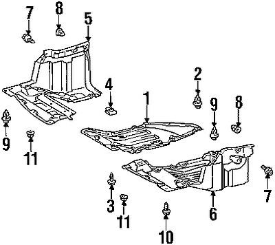 Toyota 9017905060 genuine oem factory original under cover u-nut