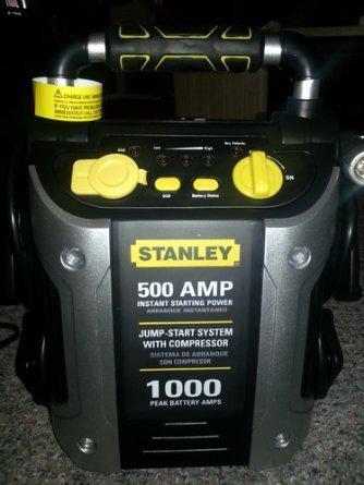 Stanley 500-amp jump starter with built-in air compressor truck car rv camping