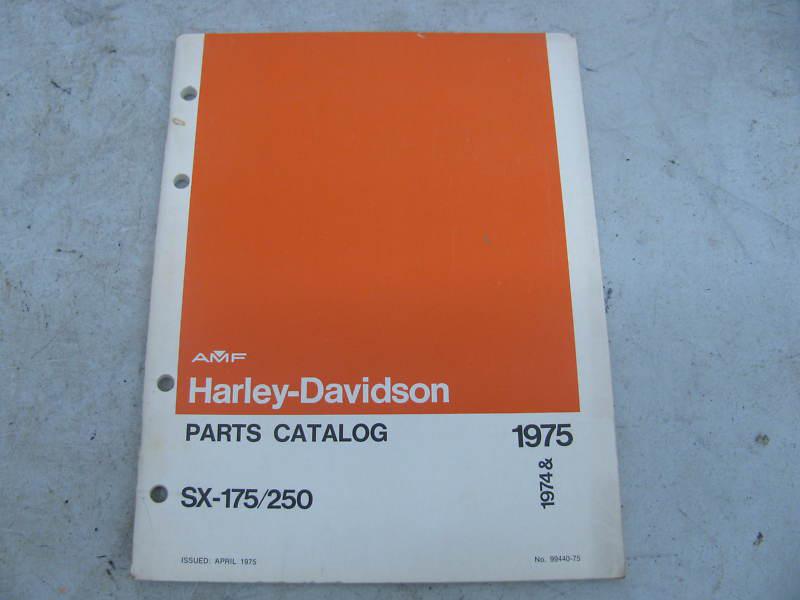 Find original HarleyDavidson Parts Catalog 1974 & 1975 SX 175 / 250