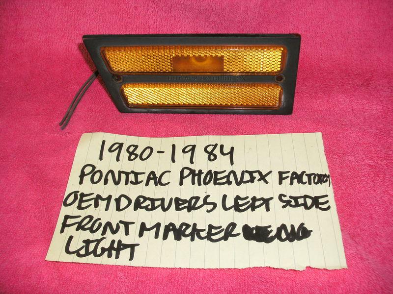 1980-1984 pontiac phoenix factory oem drivers left front side marker light