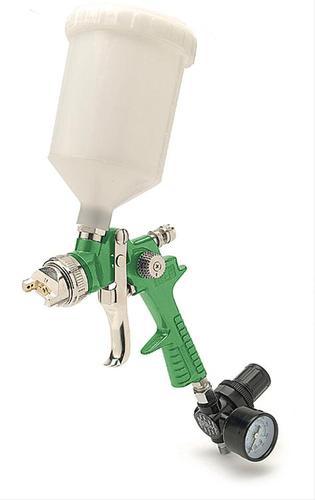 Titan tools spray gun hvlp gravity feed 2.3mm gun 600cc cup green body ea 19023
