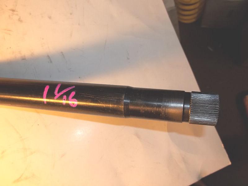 Sway bar 1" ends x 1 1/16" solid bar late model 48 spline fits schroeder arms