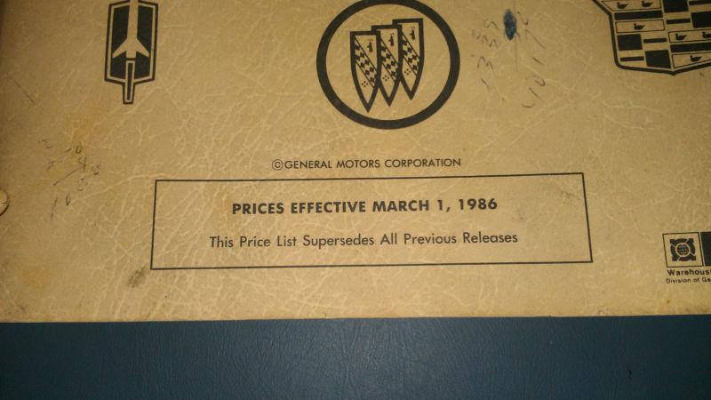 Vintage 3/86 GM GMC Factory OEM Carline Dealer Parts Accessories Price Schedule , US $49.99, image 4