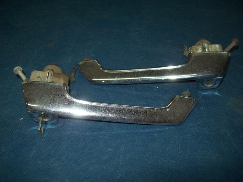 1960 ford lincoln mercury r&l outside  door handles w key
