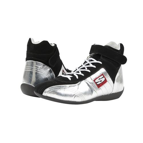 New simpson black/silver speedway heat shield sfi 3.3/5 racing shoes, 10.5