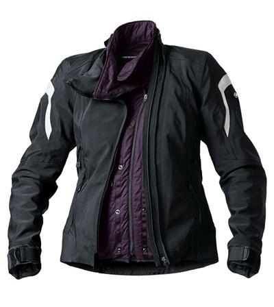 Bmw genuine motorcycle motorrad tourshell jacket ladies' black plum eu 46 us 16
