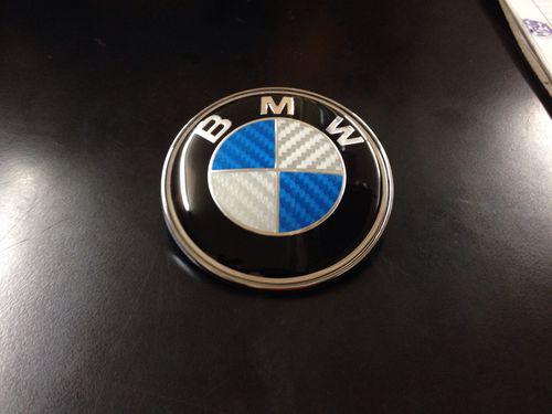 82mm Black BMW REAL CARBON FIBER HOOD EMBLEM E90 E60 E46 E39 E92 E87 M5 M3, US $20.00, image 3