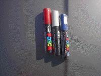 Car dealer 3 jumbo uni posca windshield window markers r/w/b