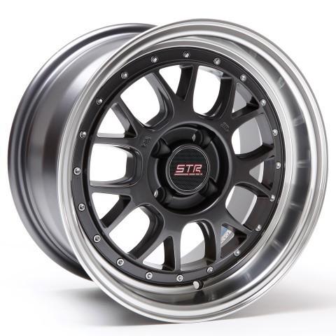 15'' str 502 gun metal machine lip 15x8 4x100 +10 dc2 integra ek eg honda civic