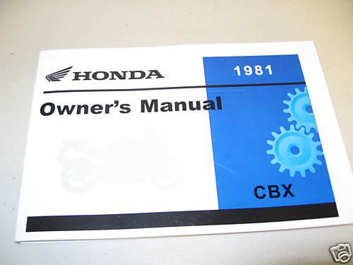 New owners manual 1981 cbx 6 cylinder oem honda book   #k97