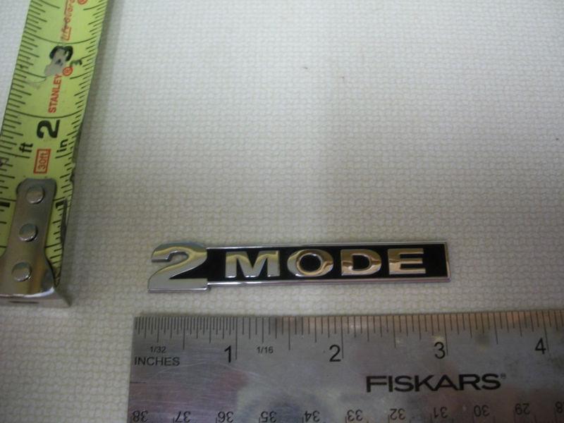 2 mode black emblem chrome bagde oem used  w free shipping