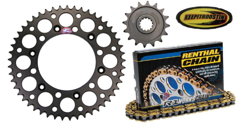 Renthal r1 chain and black sprocket kit 13 50 fits kx 125 1992-2005 kx125