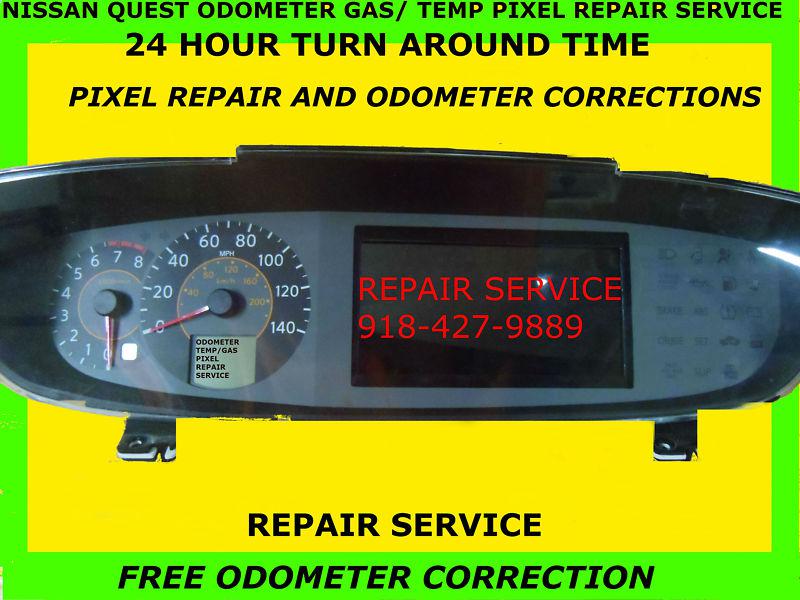2005 nissan quest  pixel repair & odometer correction  repair service