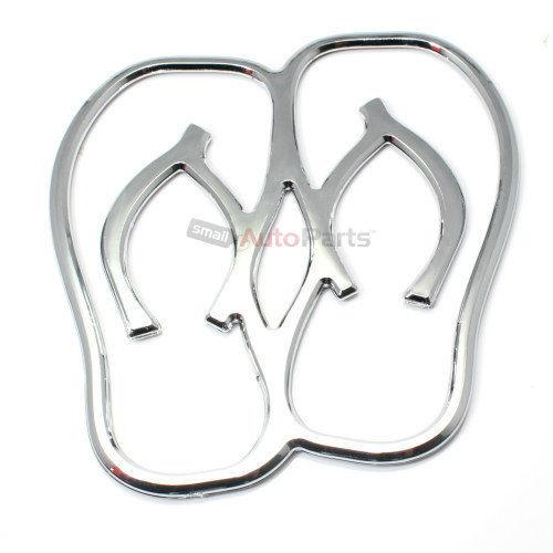 3d hula flip flops chrome emblem-decal sticker for auto-car-truck-bike