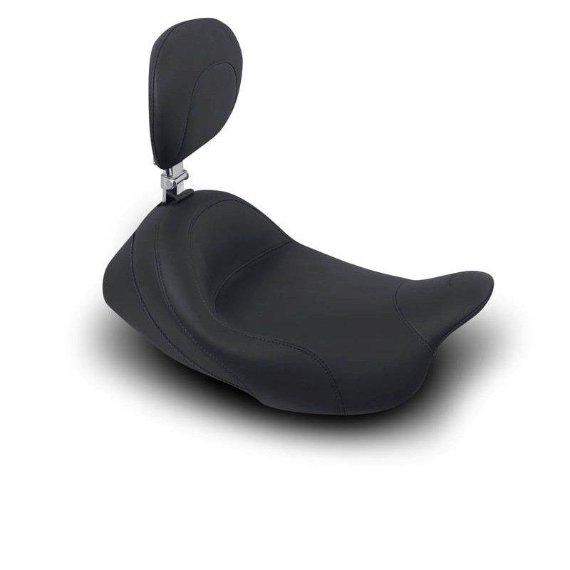 Mustang vintage solo seat with backrest no studs harley davidson touring 08-13