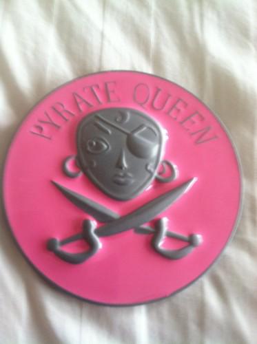 New pirate skull pink womens queen belt buckle harley girls cute