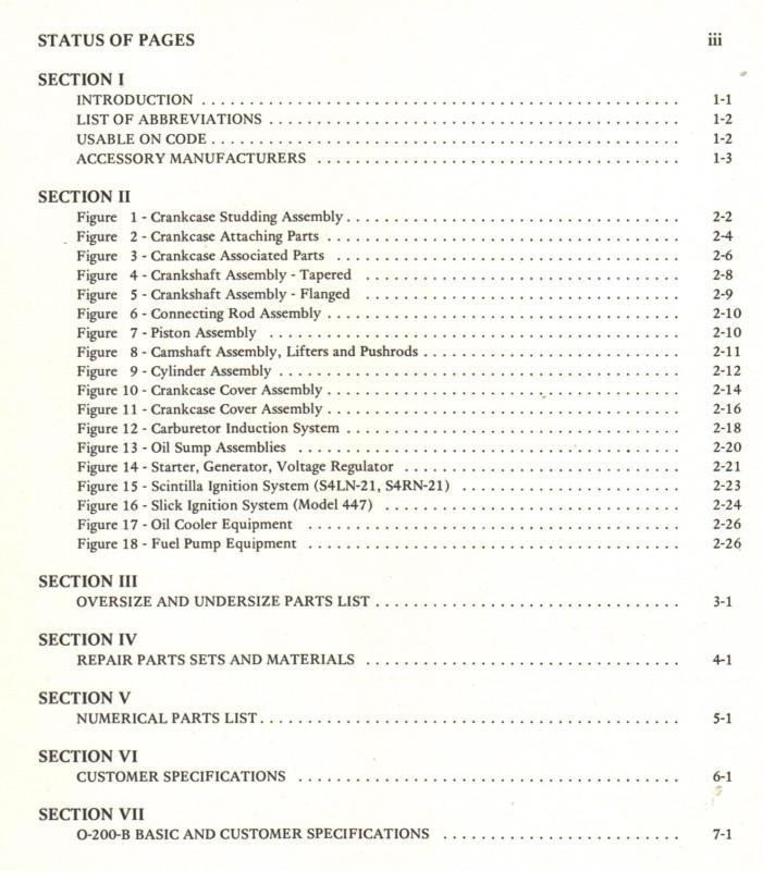 Sell 1970 Continental Aviation Engine Manual Parts Catalog Teledyne in