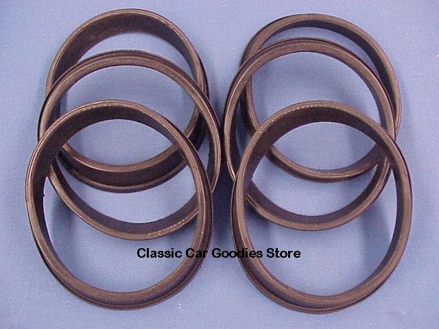 1964 chevy impala tail light housing to body gaskets (6) molded rubber new