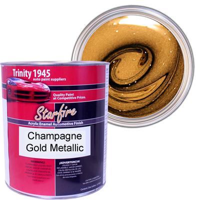 Starfire acrylic enamel auto paint -  champagne gold metallic - 1 gallon