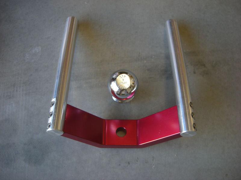 Polaris rzr 800 polished billet red trailer hitch new
