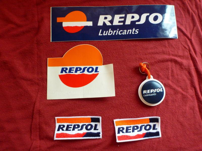 Repsol oil factory race patches, stickers & key chain