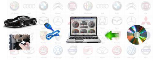 Car diagnostic and chip tuning software dvd obd2 - laptop