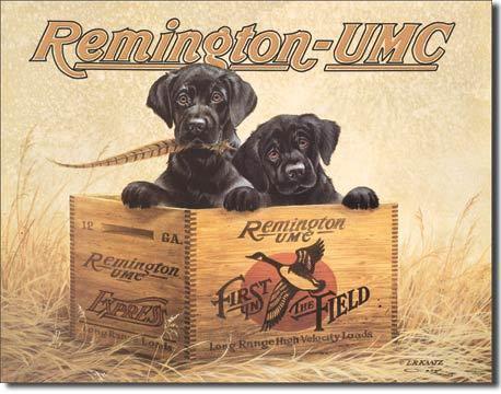 Vintage replica tin metal sign remington ammunition first in field umc new 932