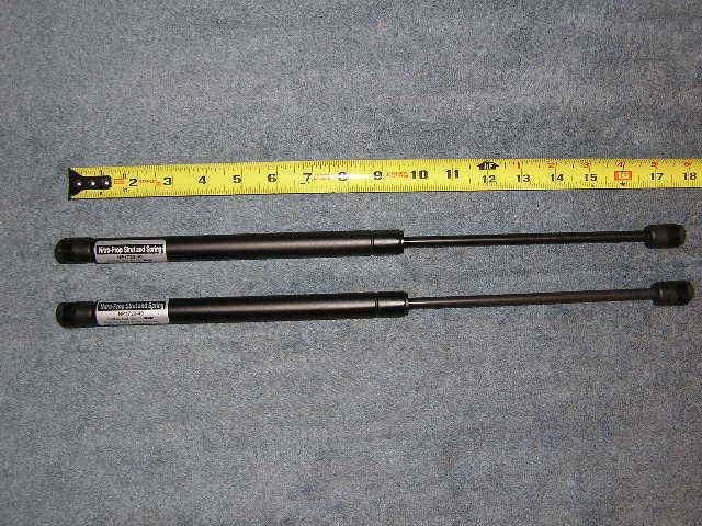 2ea 17.2"  np strut spring lift support  assist prop cylinder rod rep c16-09450