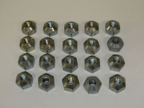 20 single sided 1" hex 1/2" fine thread lug nuts street stock circle track imca