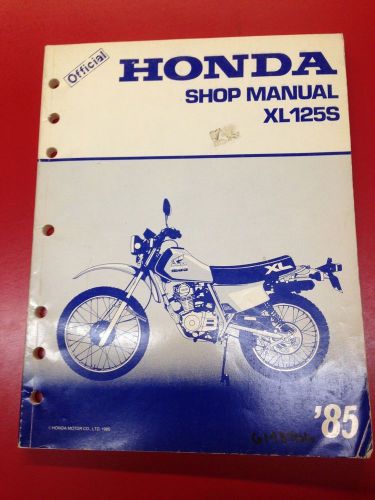 1985 honda xl125s service manual oem good condition