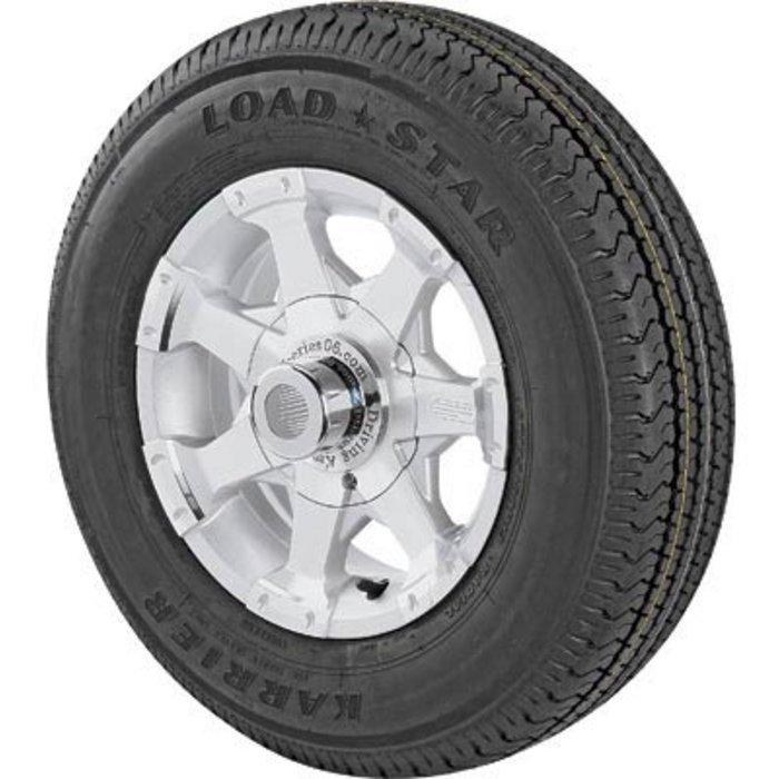 Martin aluminum 7-spoke trailer tire & assembly dm205d5c5c7s