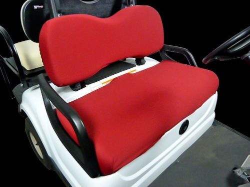 Golf cart seat slip-on seat cover red -  made in usa