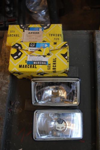 1 pair marchal 859gt lamps lights classic car nos new with defects storage marks