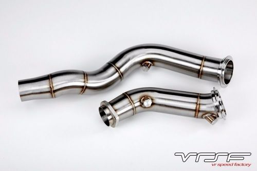 Vrsf 3&#034; cast stainless steel catless downpipes s55 14+ bmw m3 &amp; m4