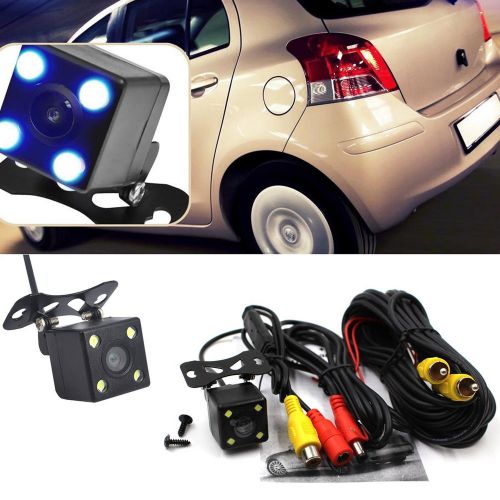 Durable 4led night vision cars rear view backup reverse parking camera for safe