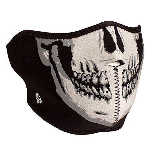 Zan headgear half face neoprene mask  reflective skull
