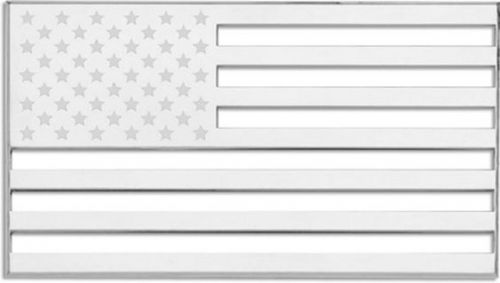 One "3d-cals" chrome 'american flag' decal - cruiser# 83083