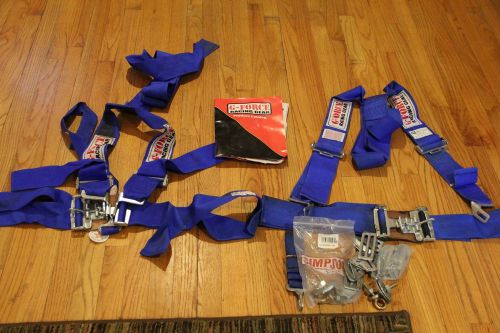 Two g-force blue racing harnesses