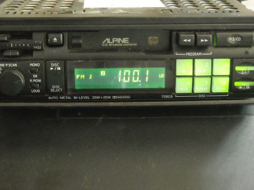 Alipine 7292s..cd shuffler / cassette tape ..pull-out....nice