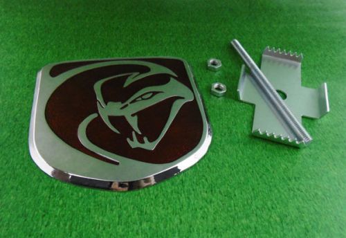 Auto metal large snake for viper gts front grill grille badge emblem