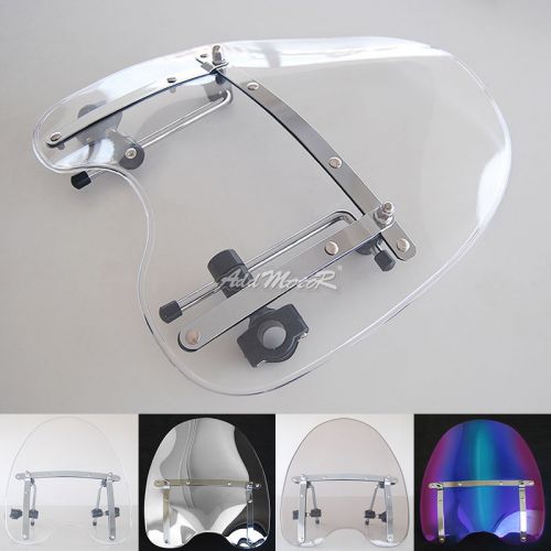 Addmotor windshield windscreen 18" ×15 3/4" clear hardware v-star vulcan cruiser