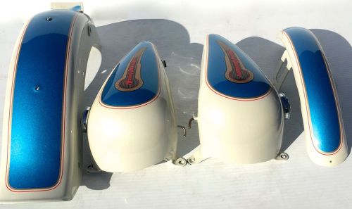 Oem harley davidson fxwg wide glide shovelhead paint set tank front rear fender