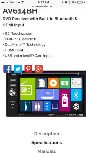 Axxtera dual din radio dvd etc