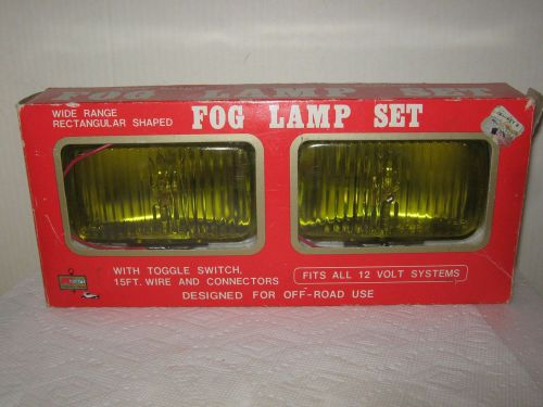 Vintage fog lights amber lens rectangular nib 12 volt 1970&#039;s ? kmart