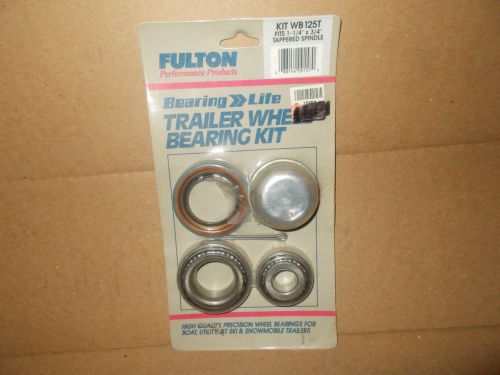 Fulton wb125t trailer axle bearing replacement kit 1 1/4" x 3/4" tapered spindle