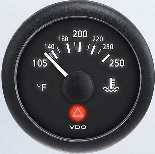 Vdo a2c53413355-s water temp 250f - viewline onyx