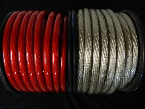 0 gauge wire 10 ft 5 red 5 silver 1/0 awg power ground cable stranded car