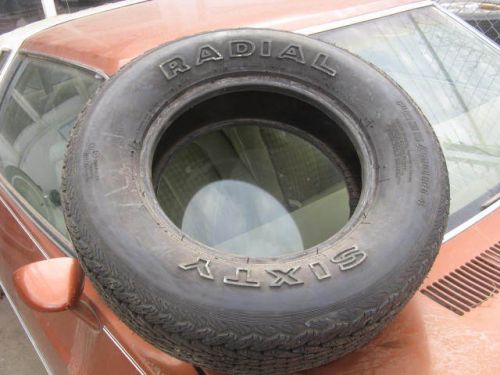 Nos radial sixty p235/60r14 vintage tire, raised white letters